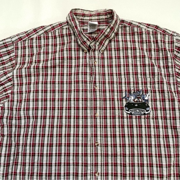 VTG Warner Brothers Tasmanian Devil seersucker short sleeve shirt XL - Picture 2 of 12